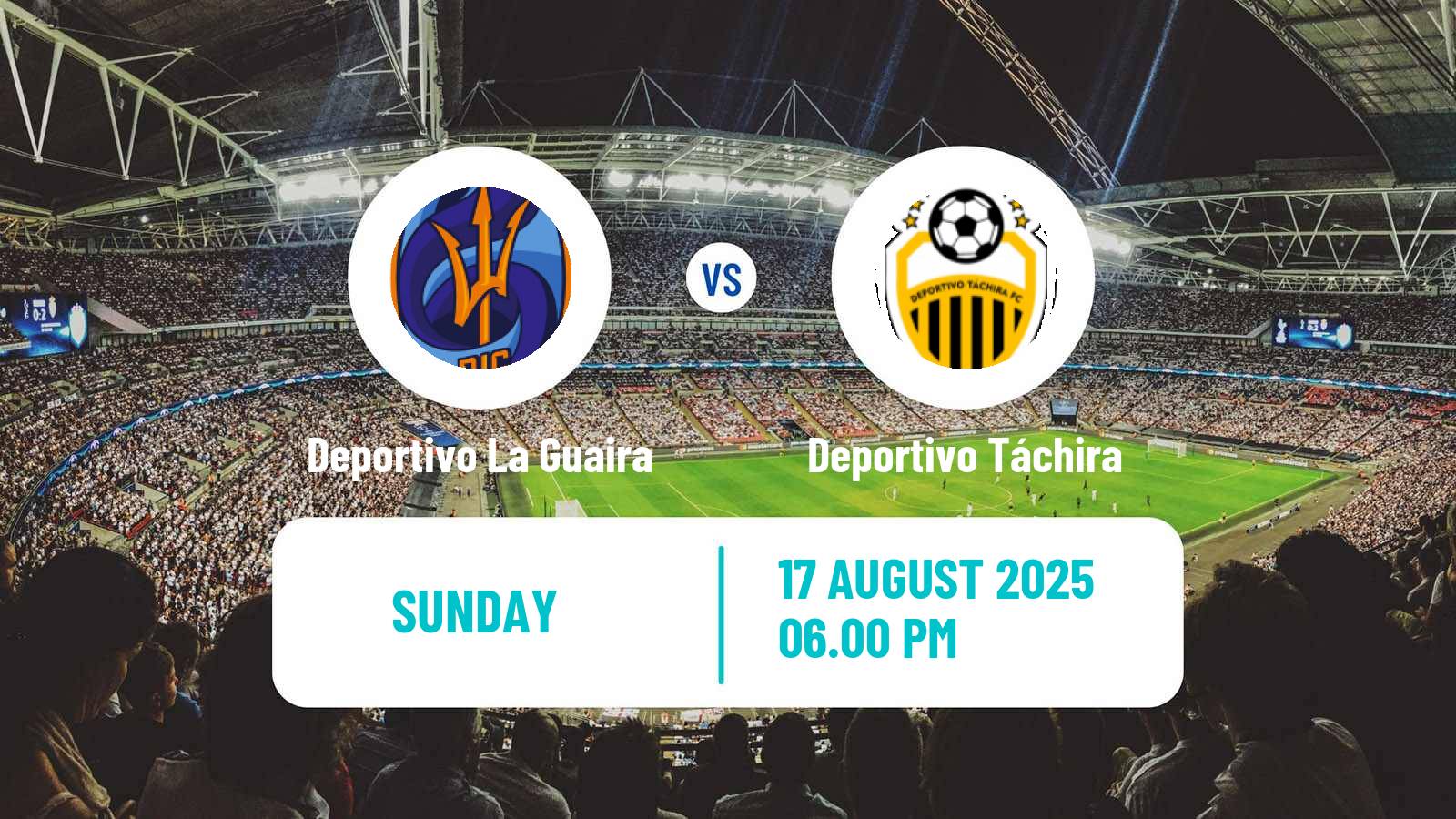 Soccer Venezuelan Primera Division Deportivo La Guaira - Deportivo Táchira