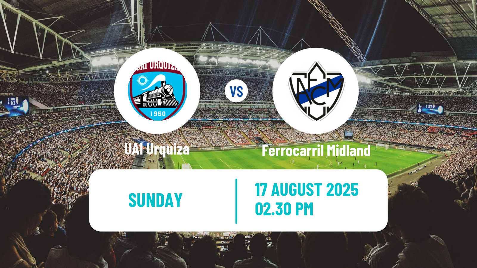 Soccer Argentinian Primera B UAI Urquiza - Ferrocarril Midland