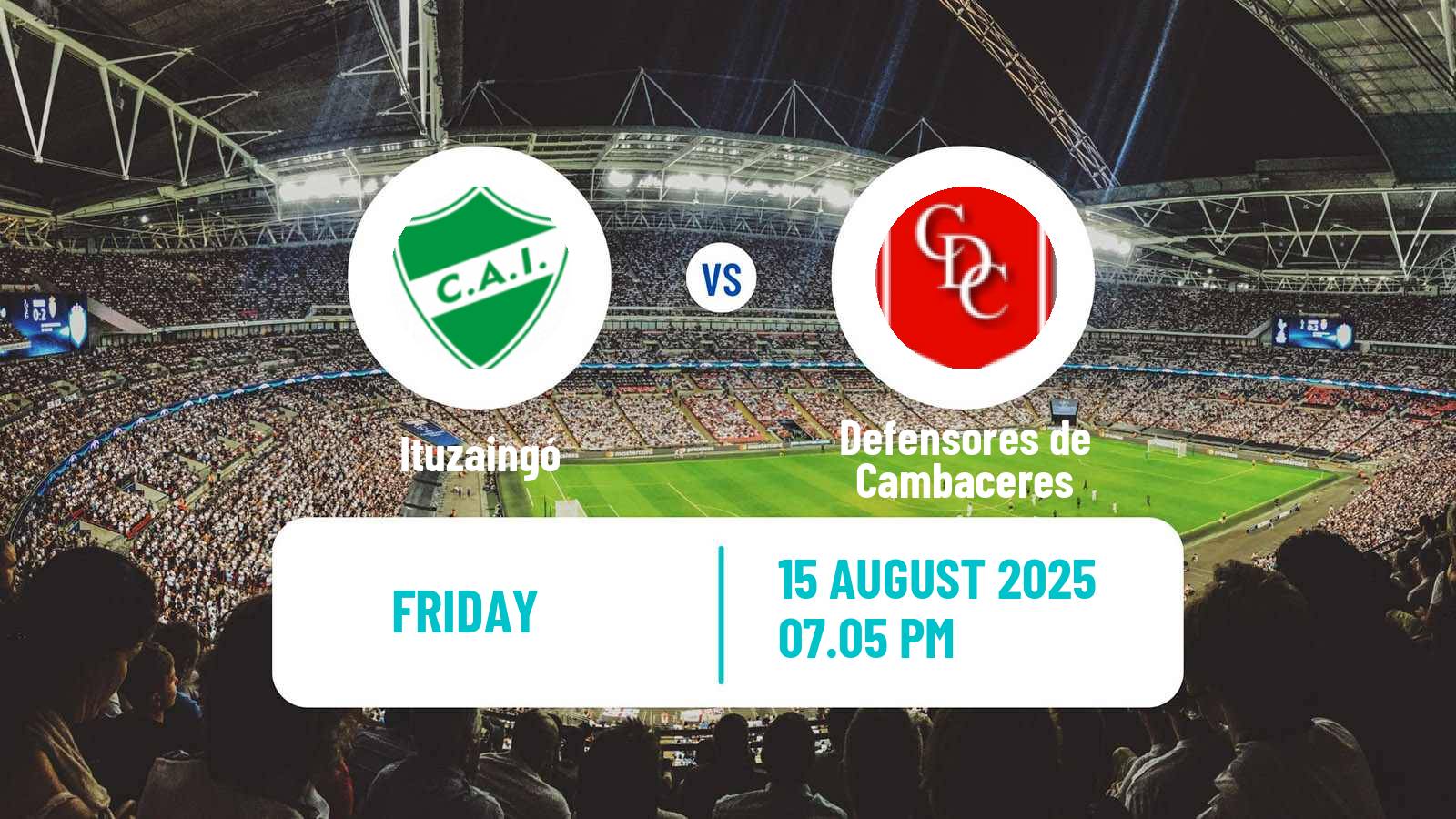 Soccer Argentinian Primera C Ituzaingó - Defensores de Cambaceres