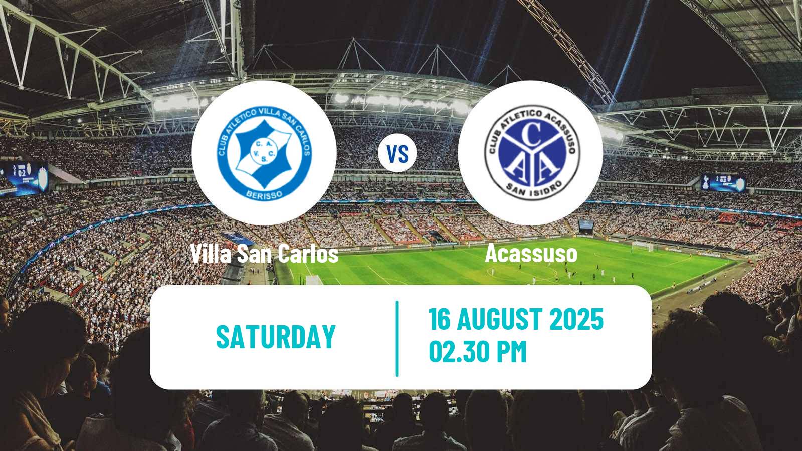 Soccer Argentinian Primera B Villa San Carlos - Acassuso