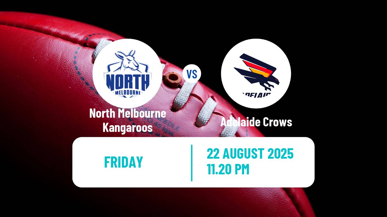 Aussie rules AFL North Melbourne Kangaroos - Adelaide Crows