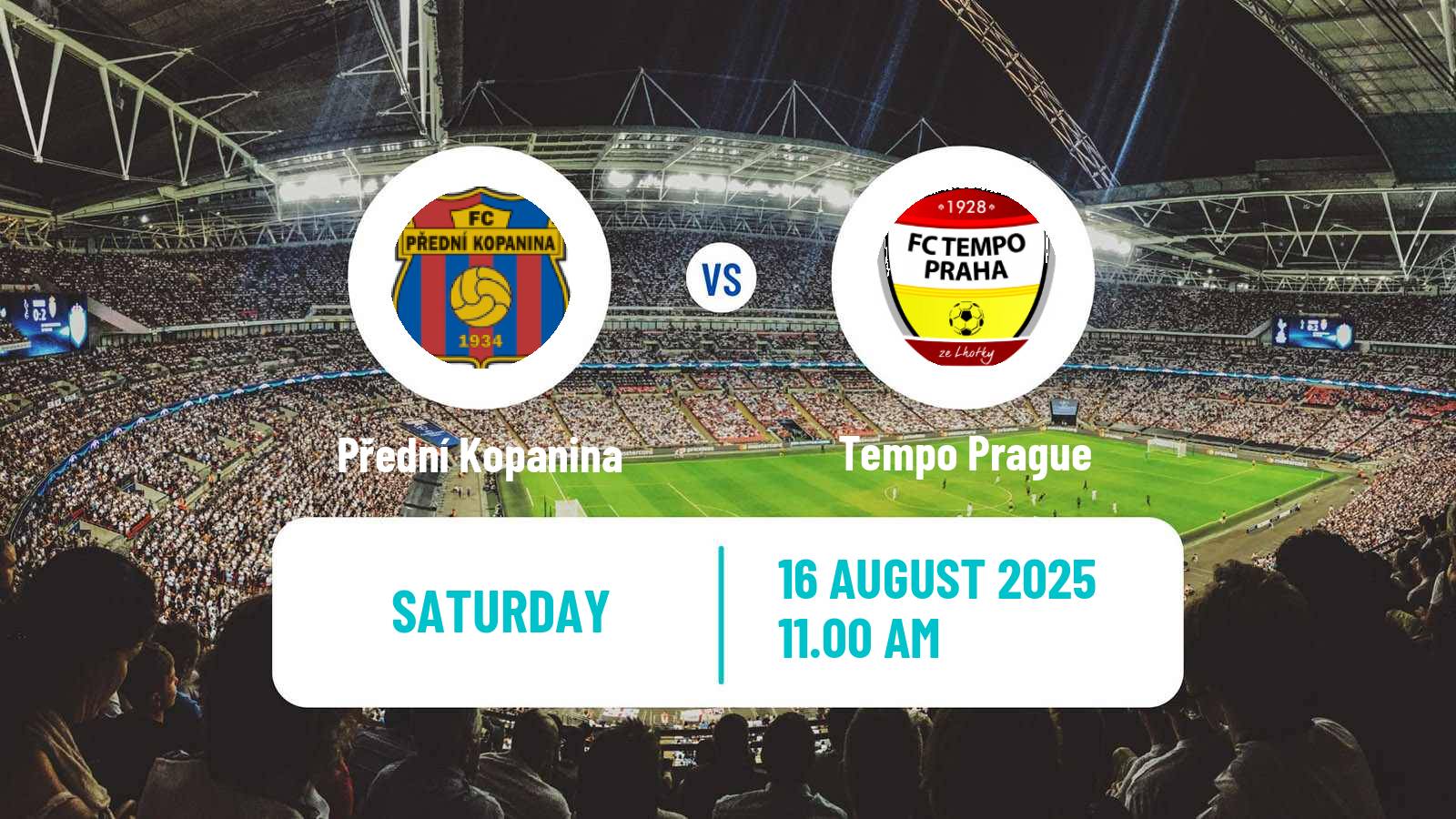 Soccer Czech Division B Přední Kopanina - Tempo Prague