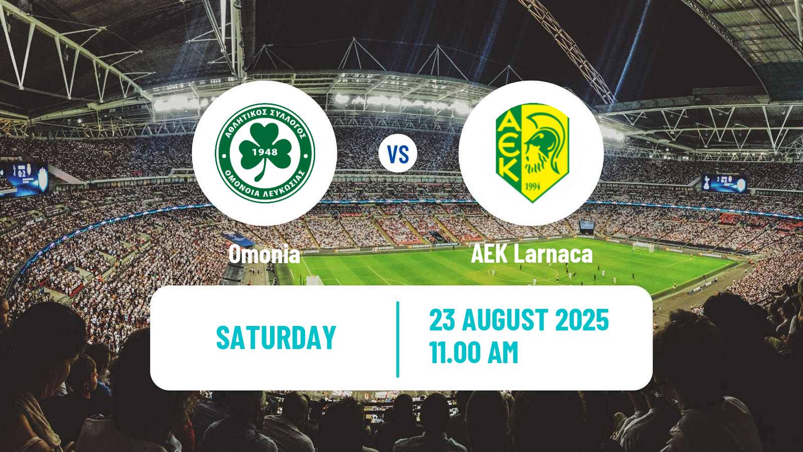 Soccer Cypriot First Division Omonia - AEK Larnaca
