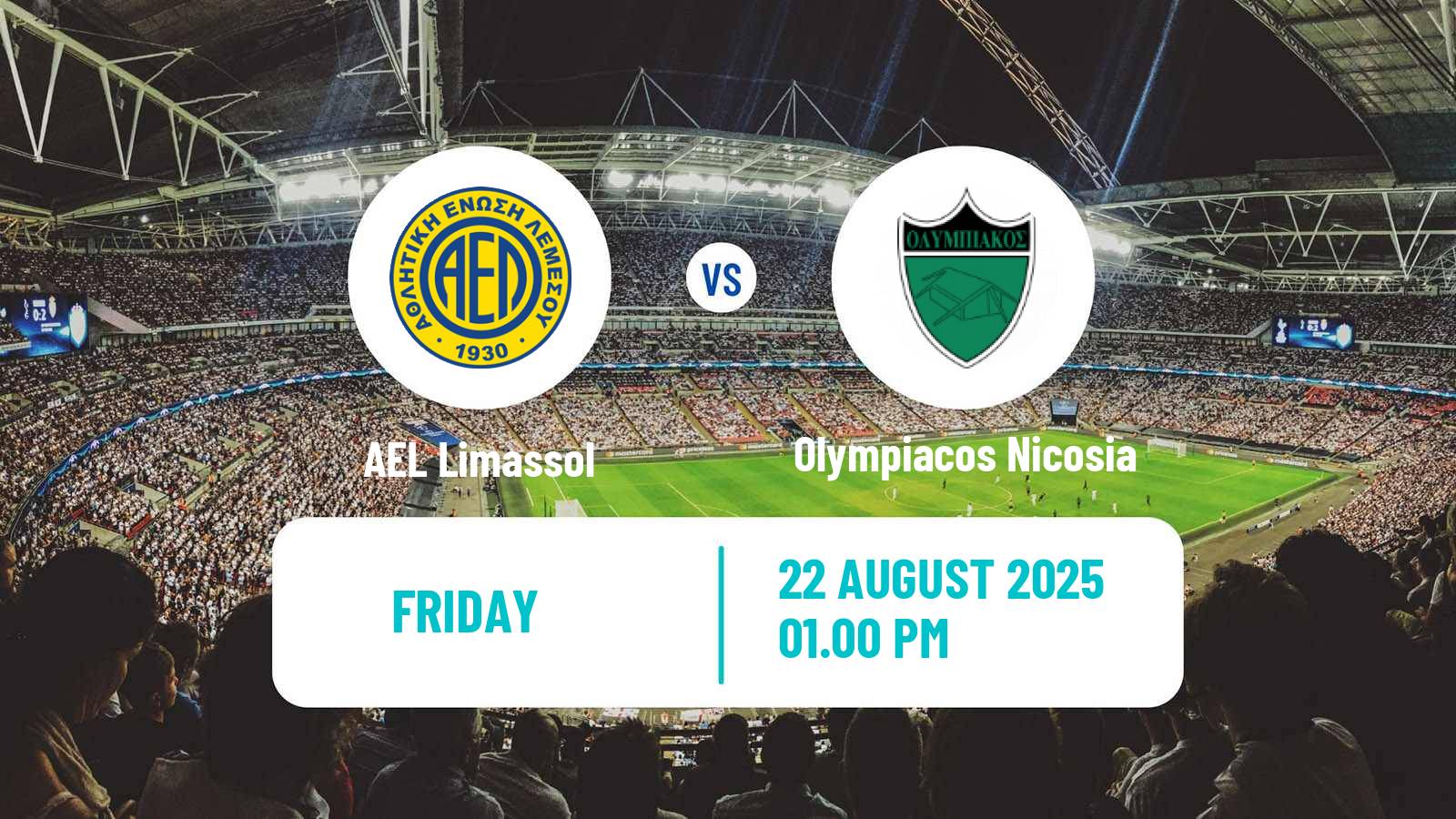 Soccer Cypriot First Division AEL Limassol - Olympiacos Nicosia