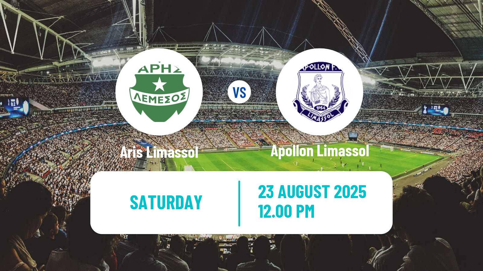 Soccer Cypriot First Division Aris Limassol - Apollon Limassol