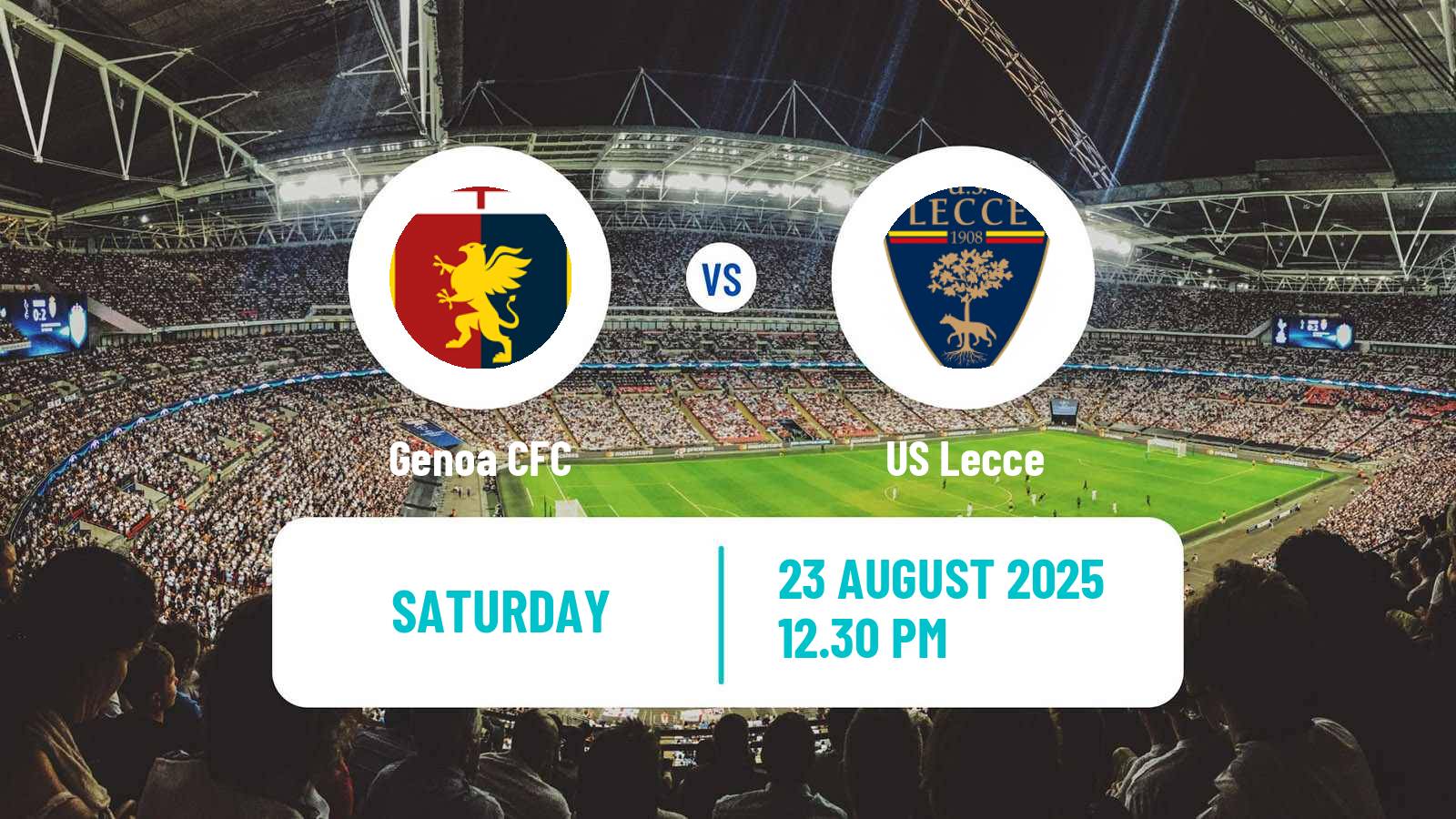 Soccer Italian Serie A Genoa - Lecce