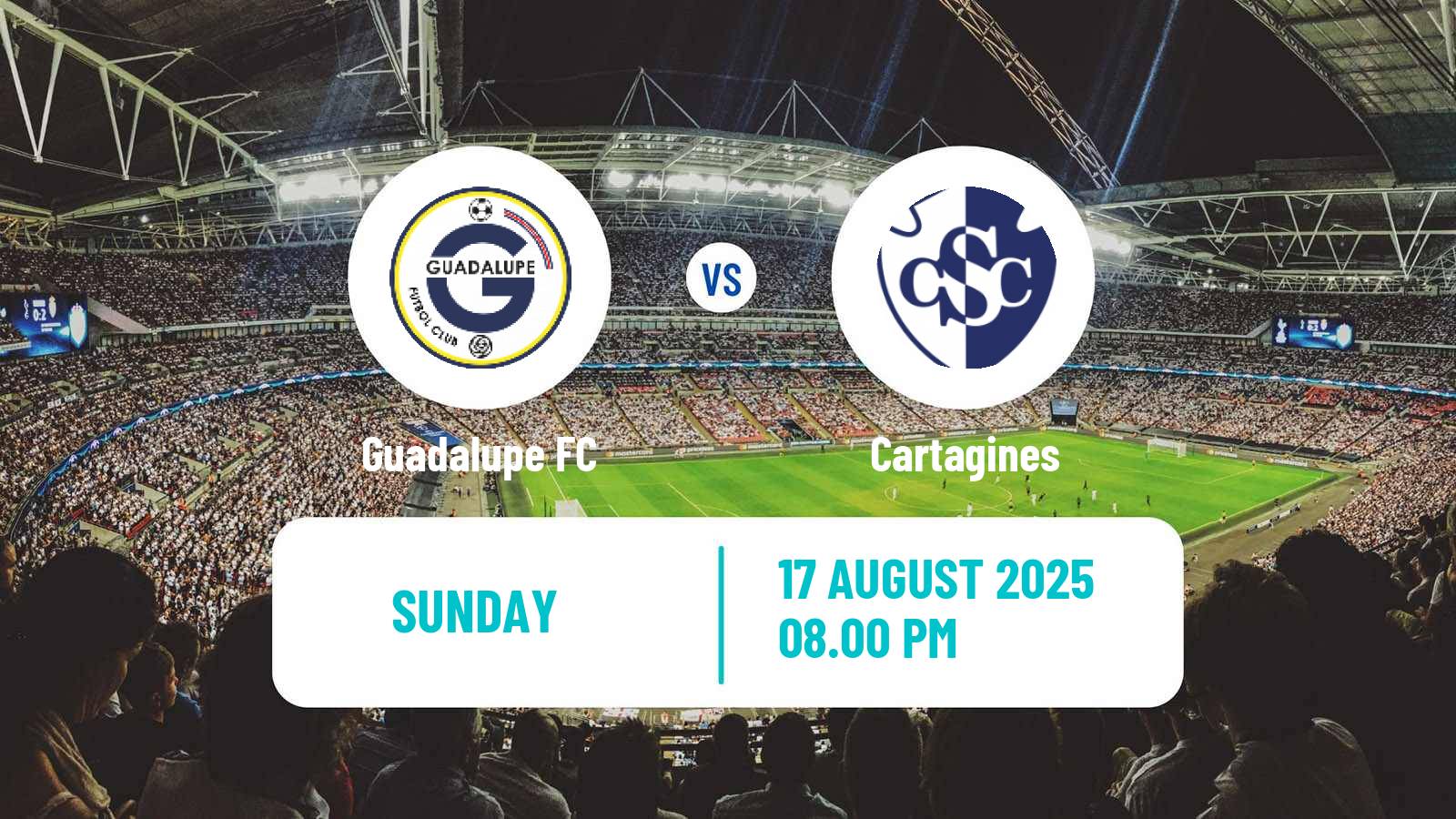 Soccer Costa Rican Primera Division Guadalupe - Cartagines