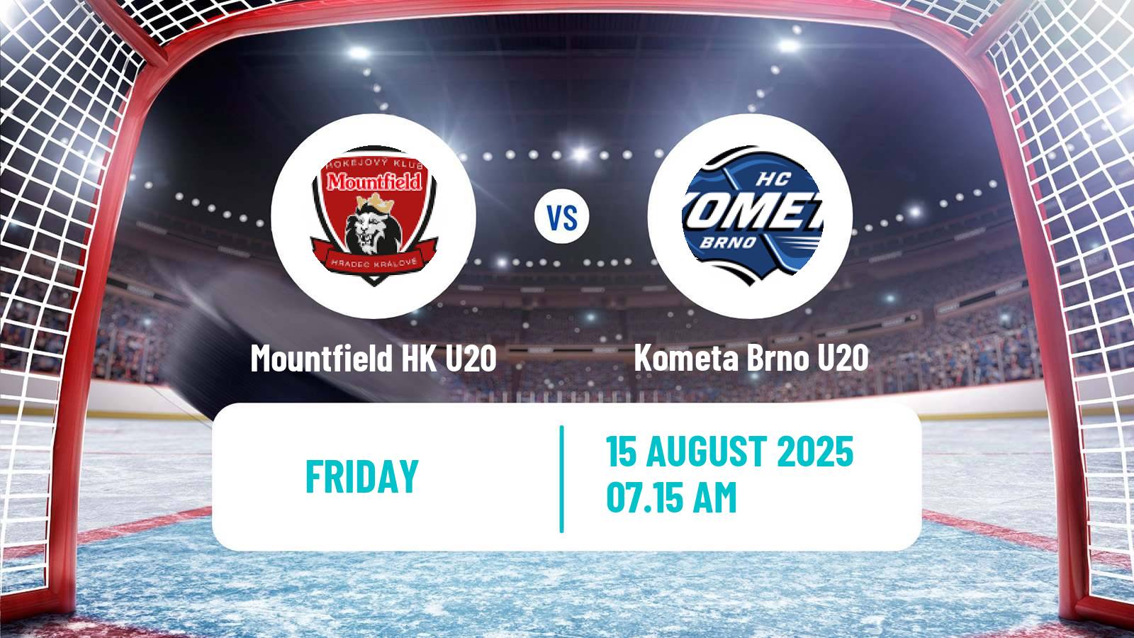 Hockey Club Friendly Ice Hockey Mountfield HK U20 - Kometa Brno U20