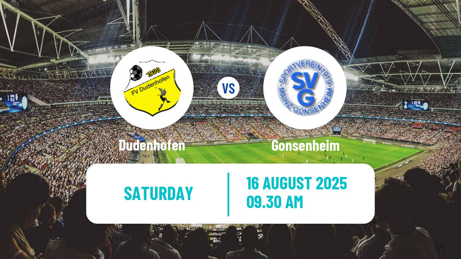Soccer German Oberliga Rheinland-Pfalz/Saar Dudenhofen - Gonsenheim