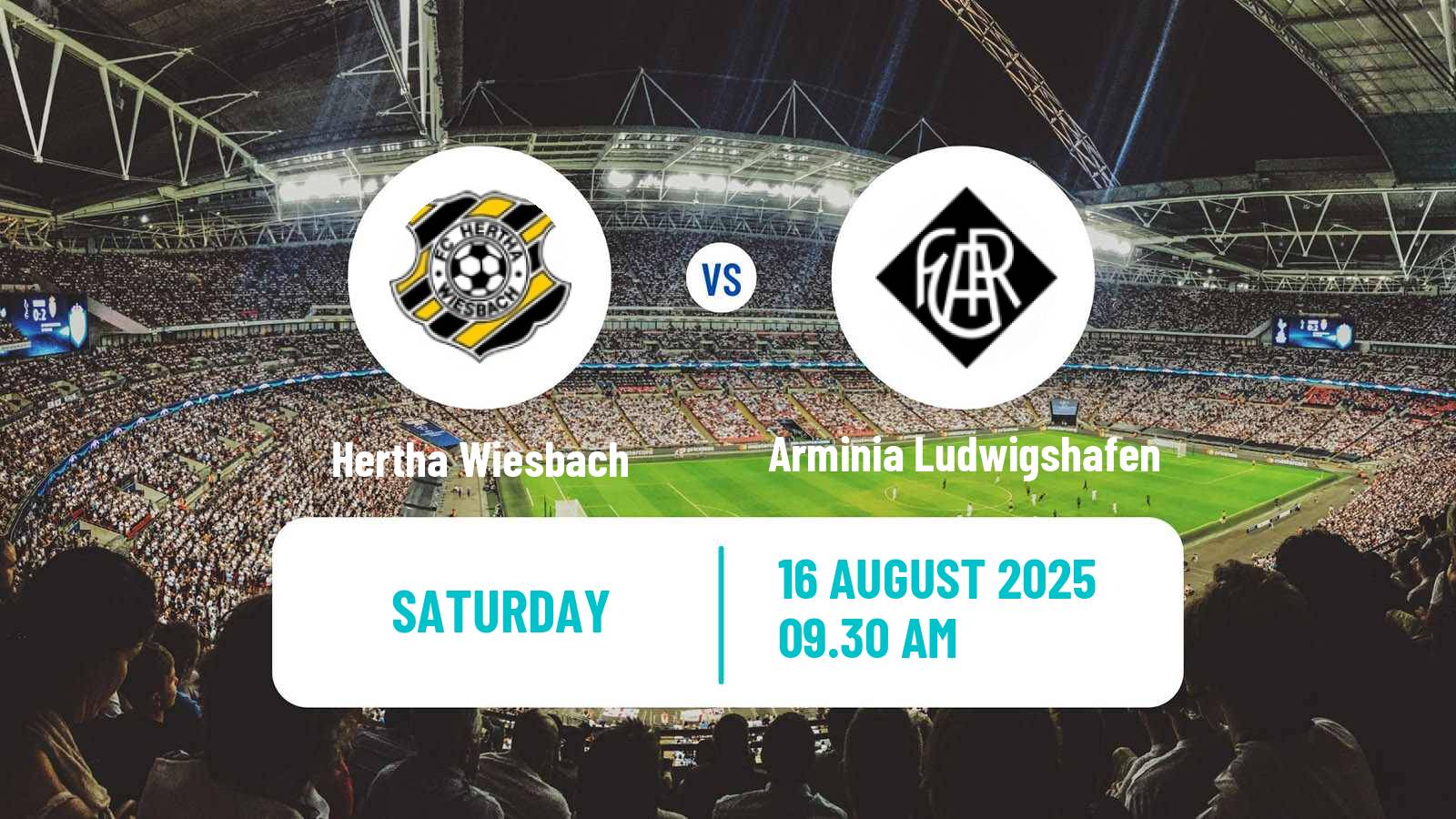 Soccer German Oberliga Rheinland-Pfalz/Saar Hertha Wiesbach - Arminia Ludwigshafen