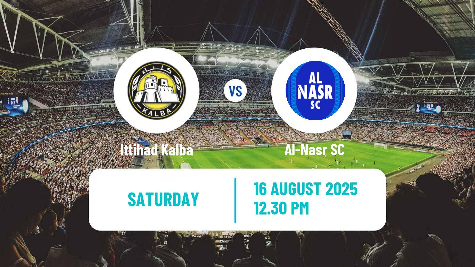 Soccer UAE Football League Ittihad Kalba - Al-Nasr