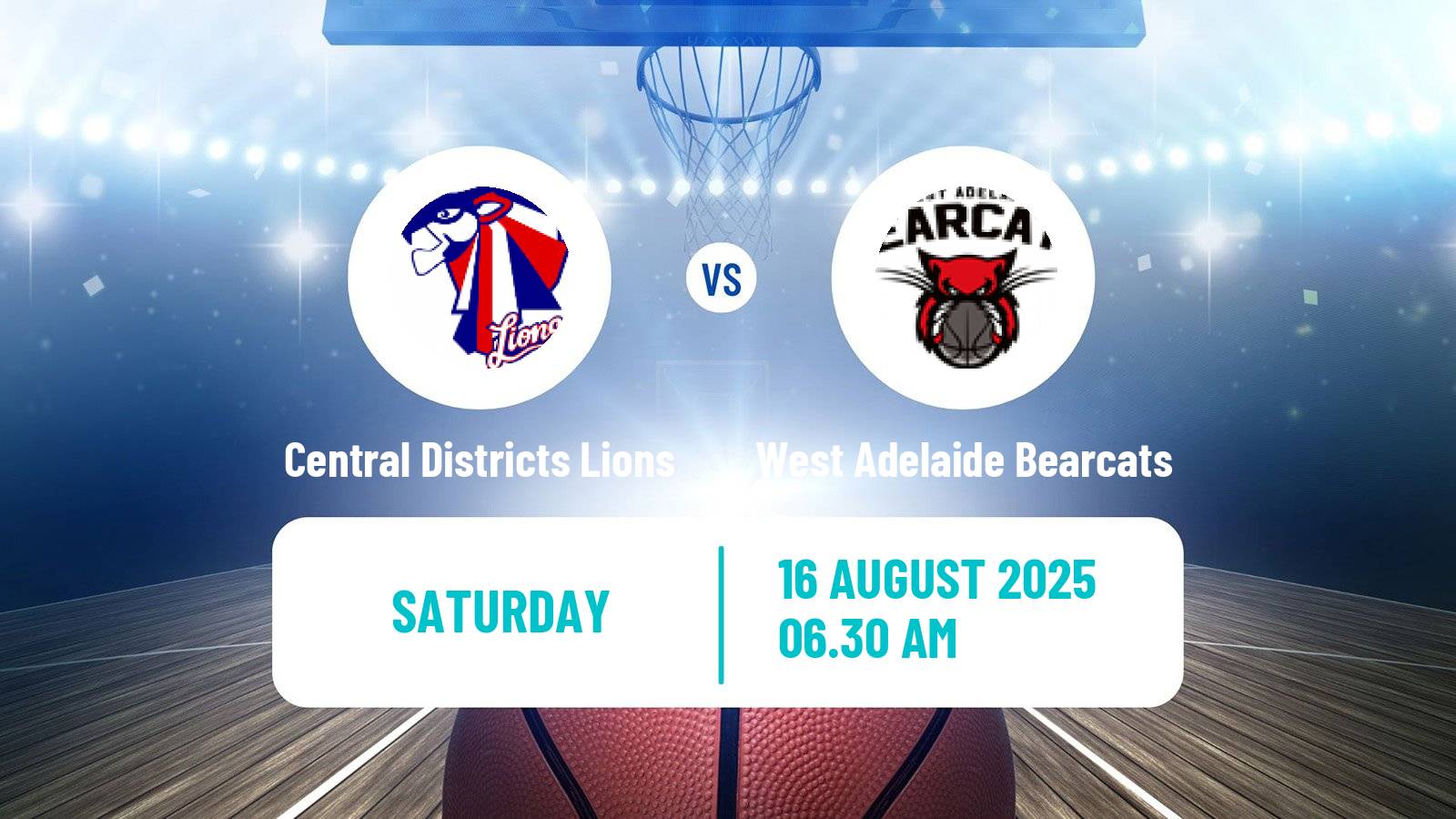 Basketball Australian NBL1 Central Central Districts Lions - West Adelaide Bearcats