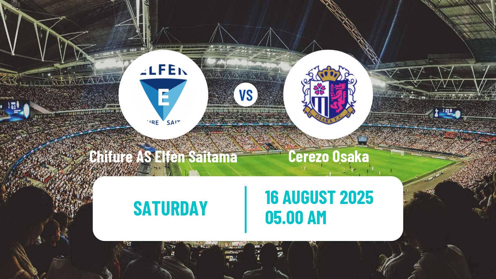 Soccer Japan WE League Women Chifure AS Elfen Saitama - Cerezo Osaka