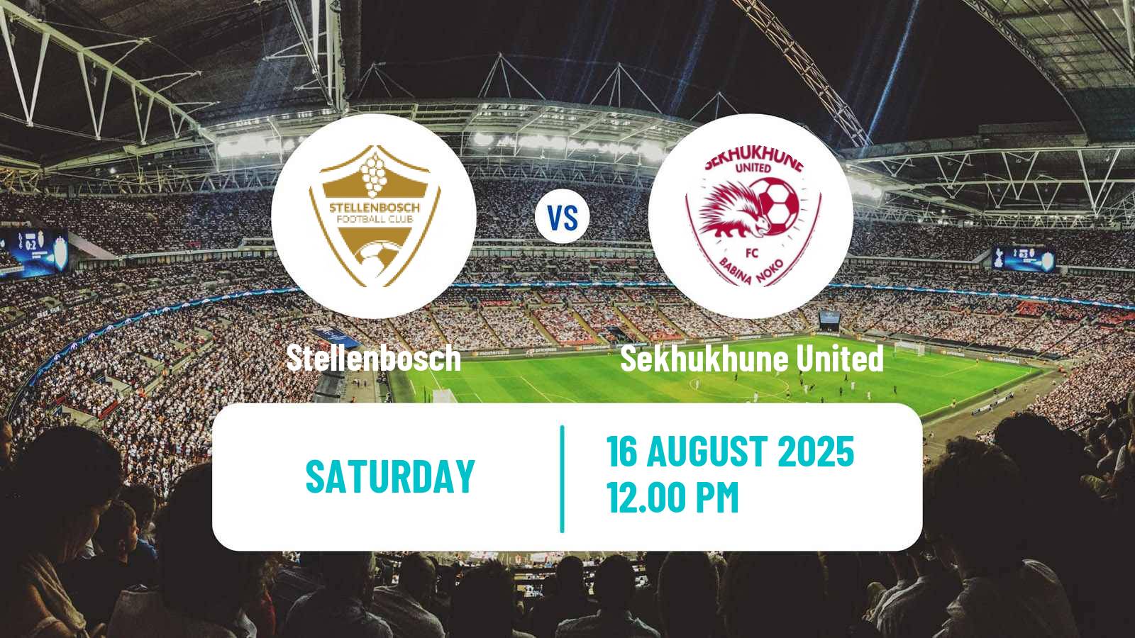 Soccer South African MTN 8 Cup Stellenbosch - Sekhukhune United
