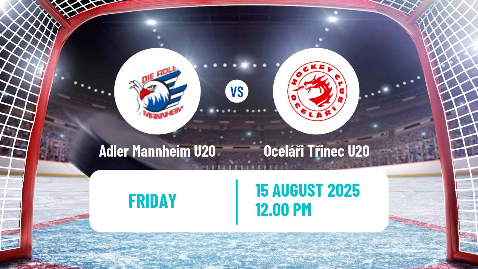 Hockey Club Friendly Ice Hockey Adler Mannheim U20 - Oceláři Třinec U20