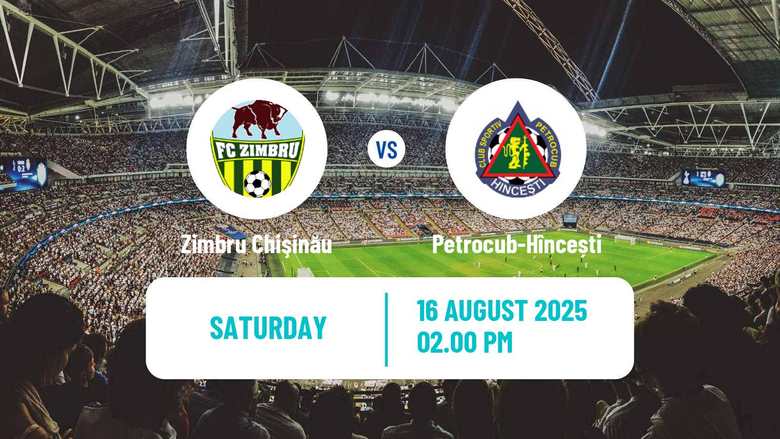 Soccer Moldovan Super Liga Zimbru Chişinău - Petrocub-Hîncești