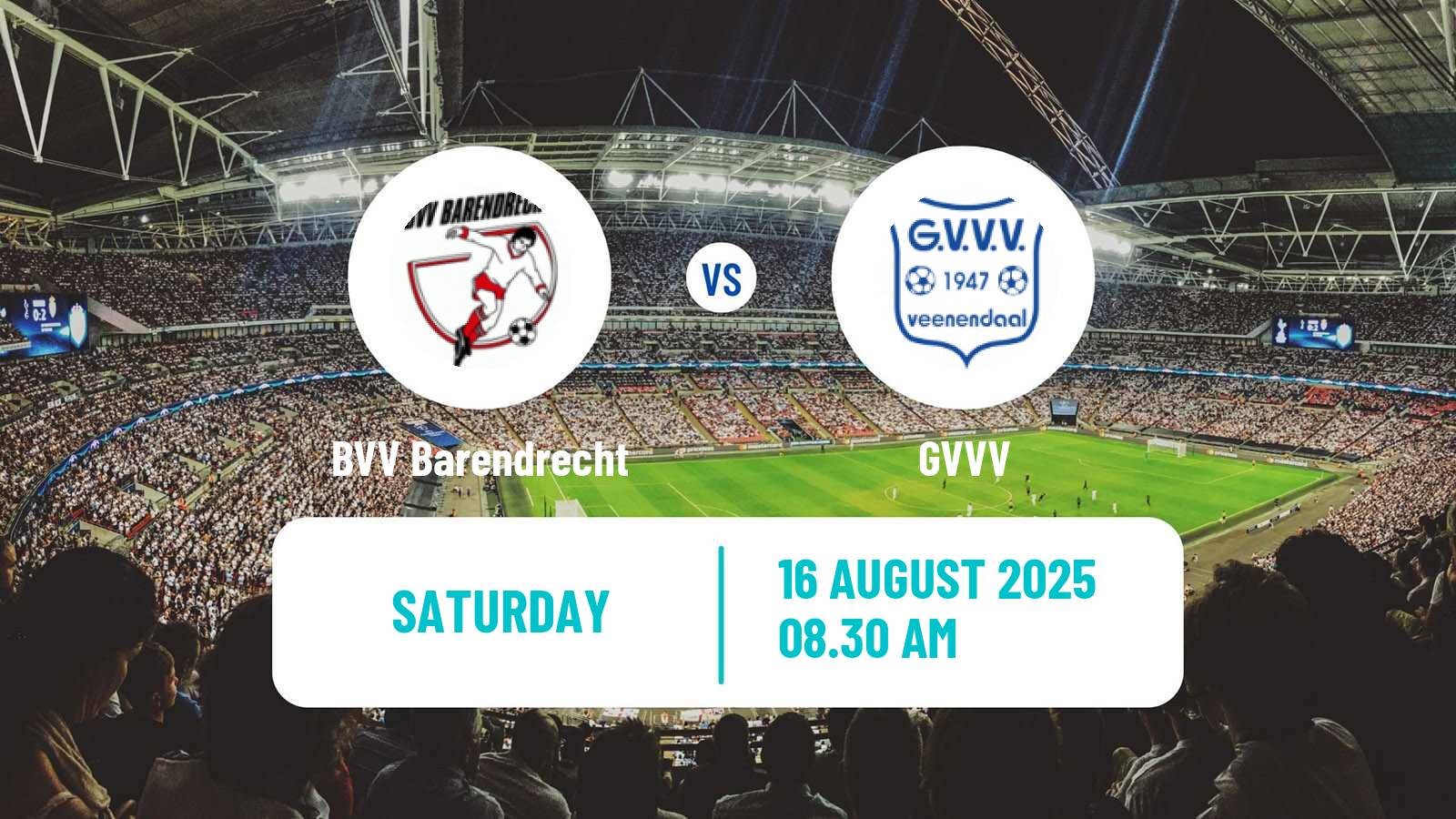 Soccer Dutch Tweede Divisie BVV Barendrecht - GVVV
