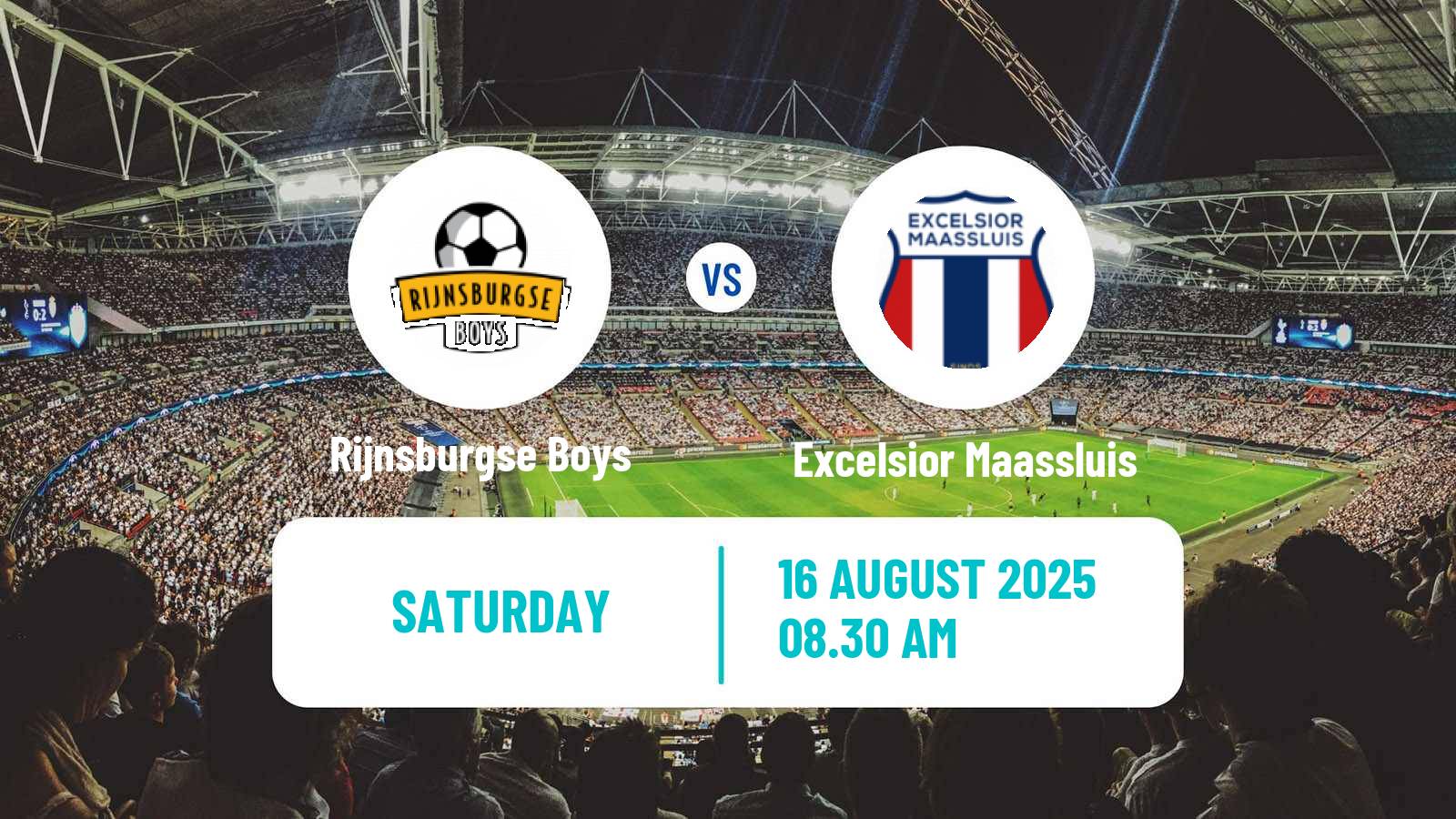 Soccer Dutch Tweede Divisie Rijnsburgse Boys - Excelsior Maassluis