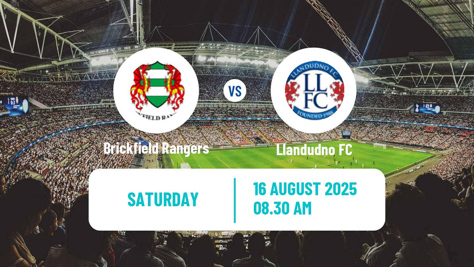 Soccer Welsh Cymru North Brickfield Rangers - Llandudno