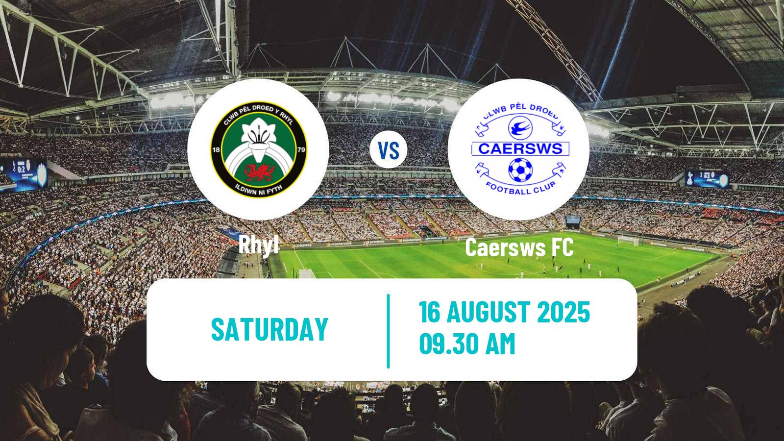 Soccer Welsh Cymru North Rhyl - Caersws