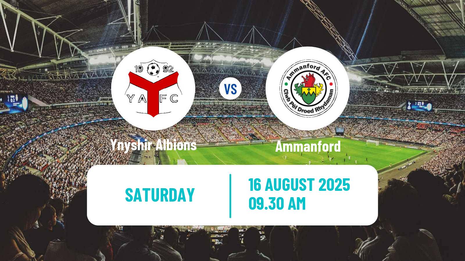 Soccer Welsh Cymru South Ynyshir Albions - Ammanford