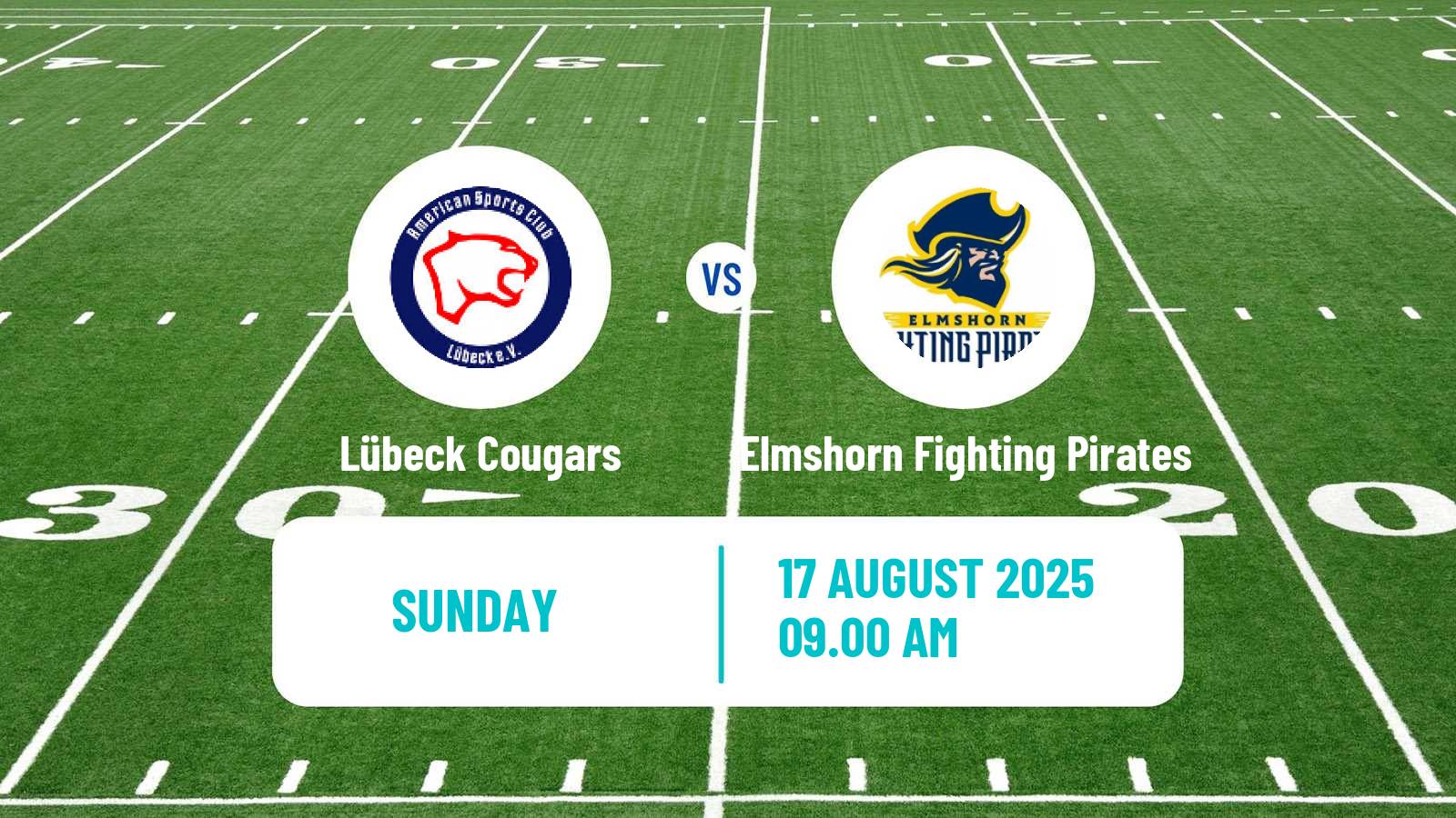 American football German GFL 2 Lübeck Cougars - Elmshorn Fighting Pirates