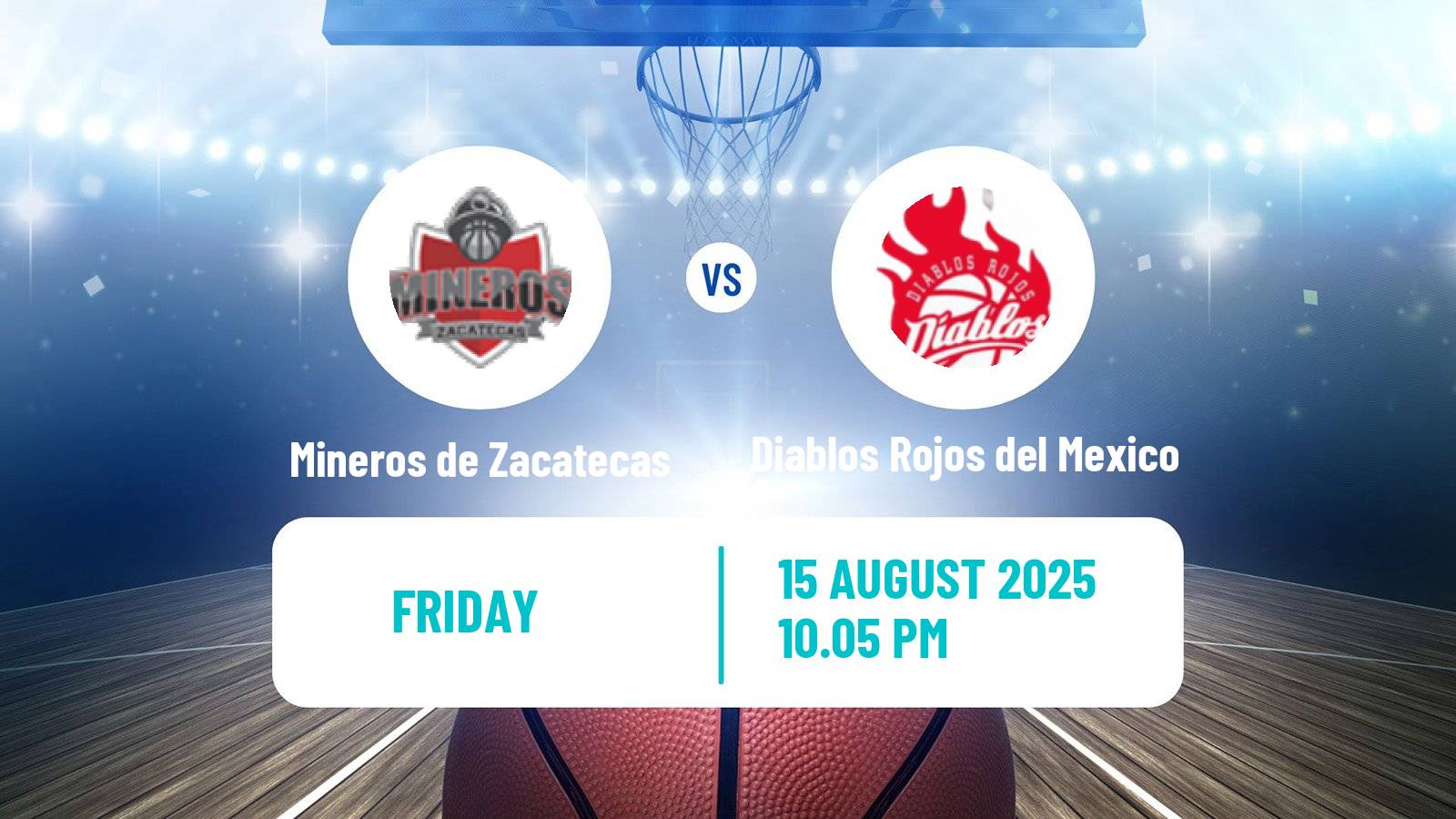 Basketball Mexican LNBP Mineros de Zacatecas - Diablos Rojos del Mexico