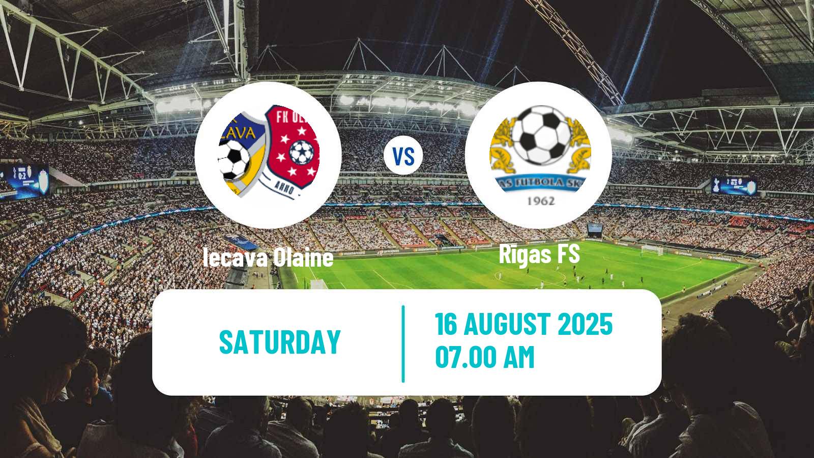 Soccer Latvian 1 Liga Women Iecava Olaine - Rīgas FS