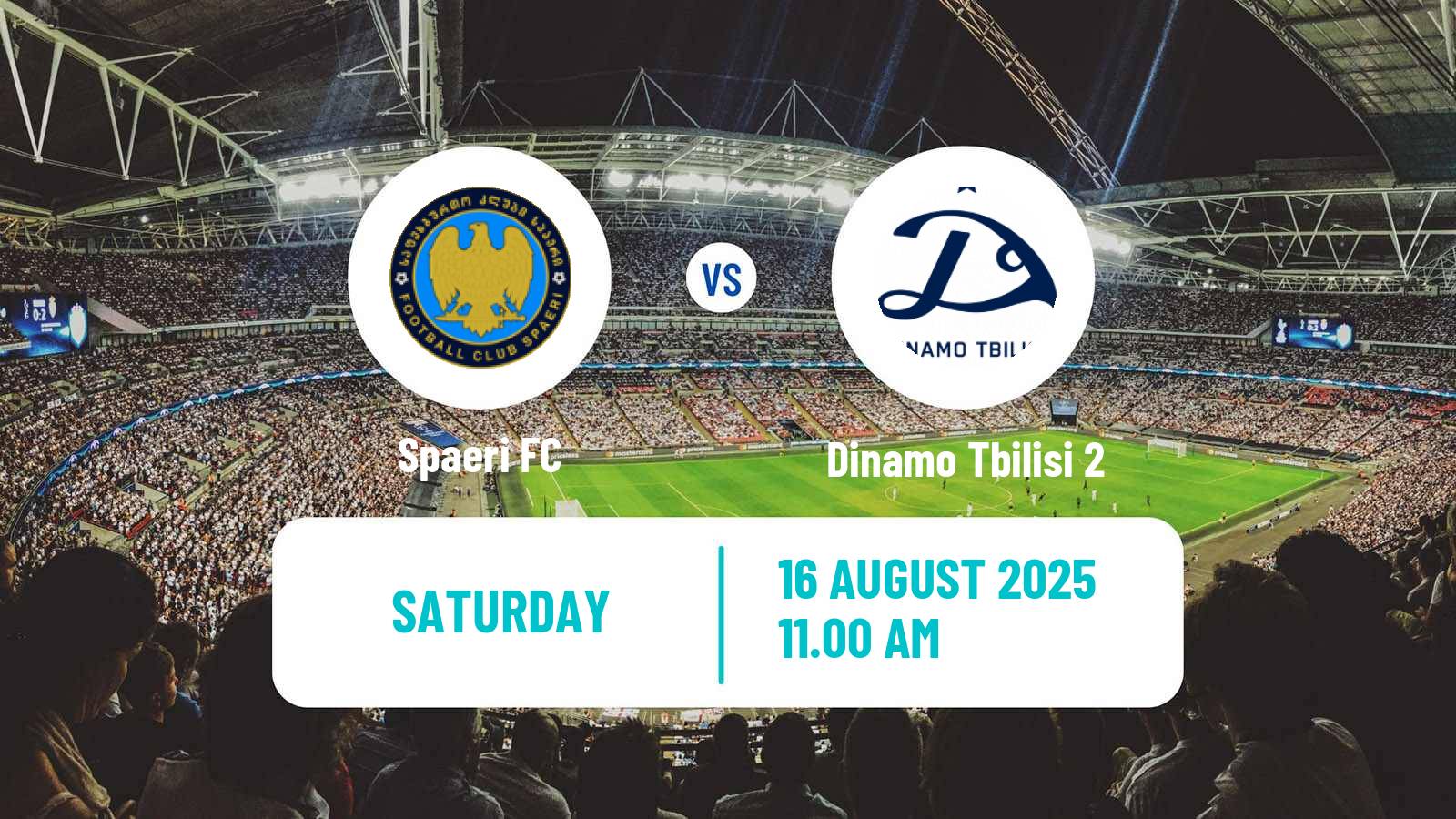 Soccer Georgian Erovnuli Liga 2 Spaeri - Dinamo Tbilisi 2