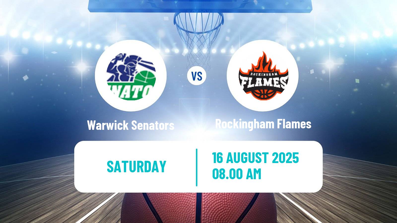 Basketball Australian NBL1 West Warwick Senators - Rockingham Flames