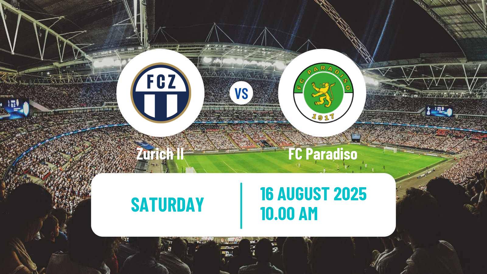 Soccer Swiss Promotion League Zurich II - Paradiso