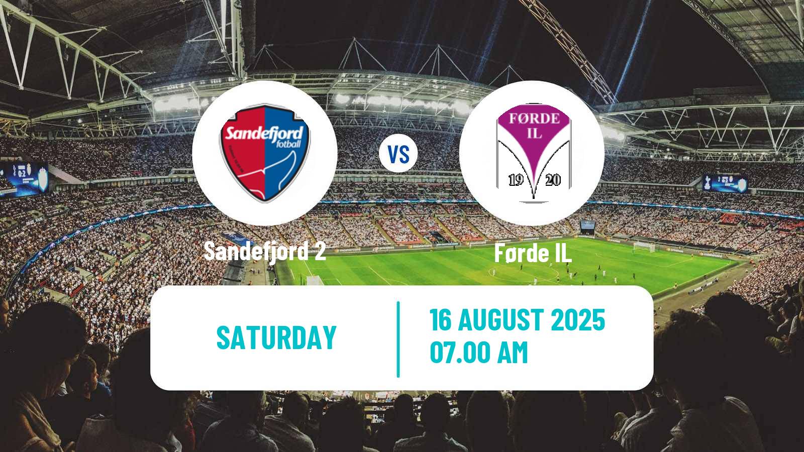 Soccer Norwegian Division 3 - Group 4 Sandefjord 2 - Førde