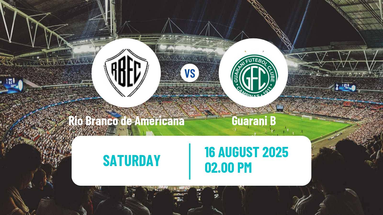 Soccer Brazilian Copa Paulista Rio Branco de Americana - Guarani B