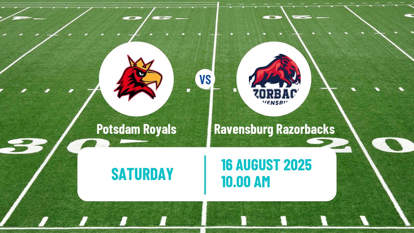 American football German GFL Potsdam Royals - Ravensburg Razorbacks