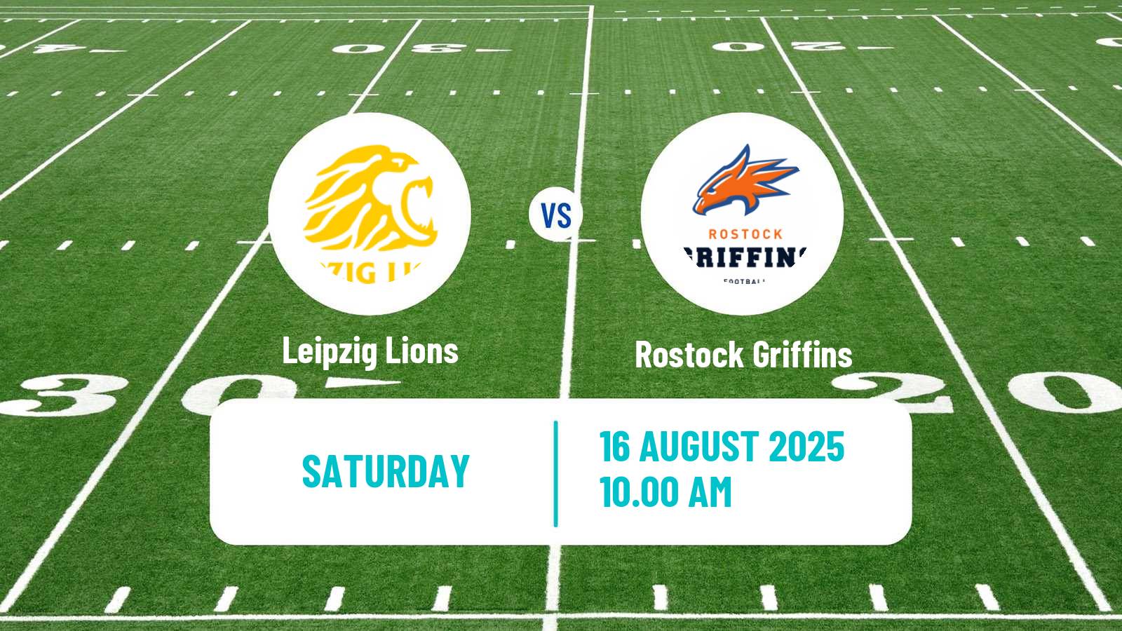 American football German GFL 2 Leipzig Lions - Rostock Griffins