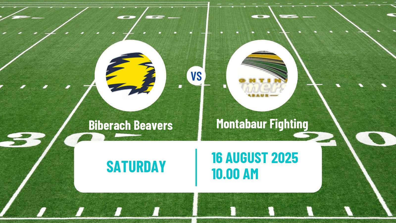 American football German GFL 2 Biberach Beavers - Montabaur Fighting