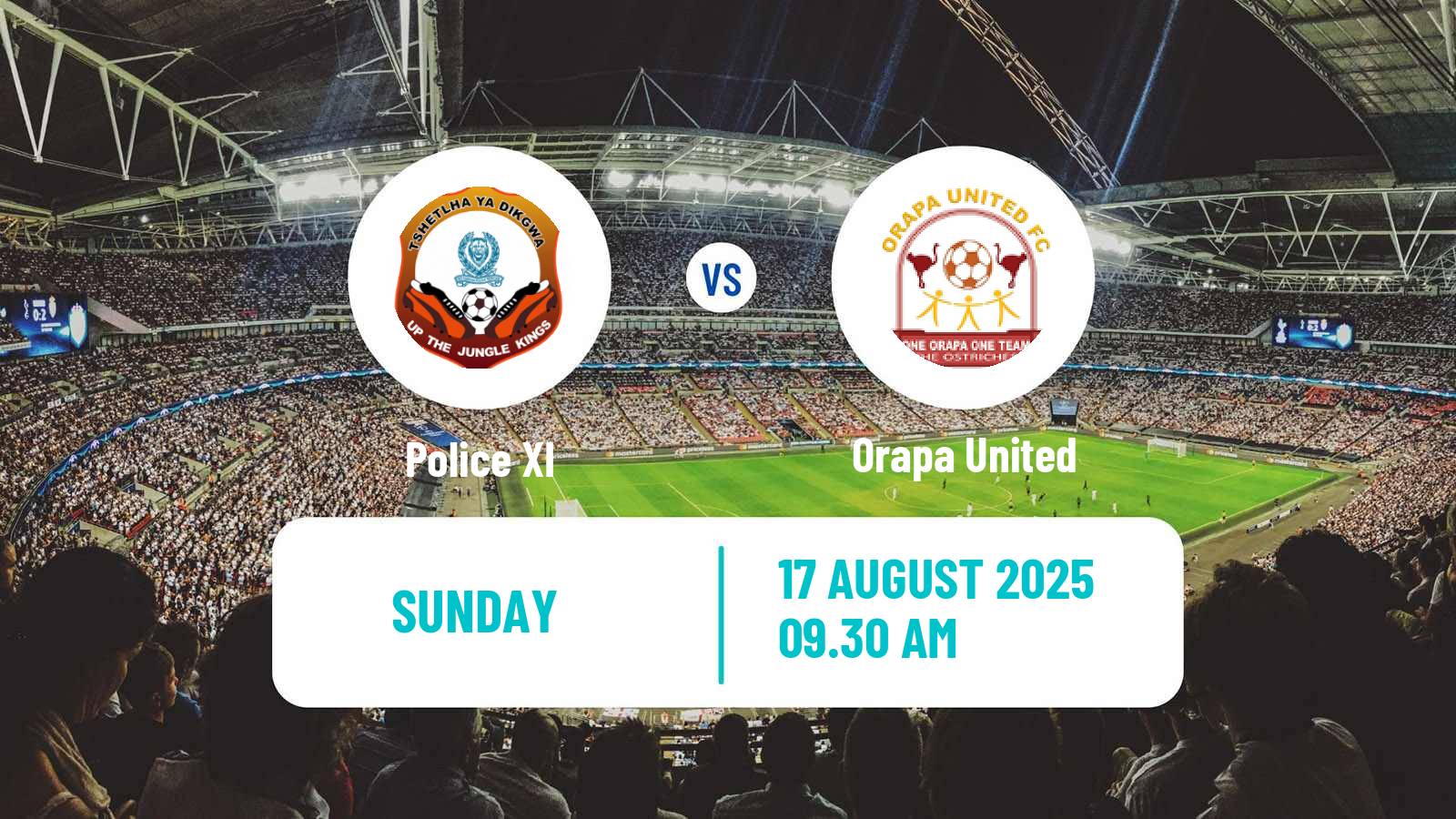 Soccer Botswana Premier League Police XI - Orapa United