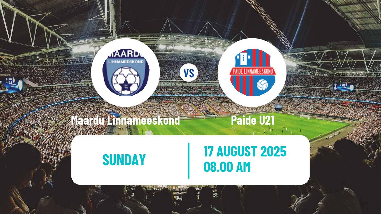Soccer Estonian Esiliiga B Maardu Linnameeskond - Paide U21