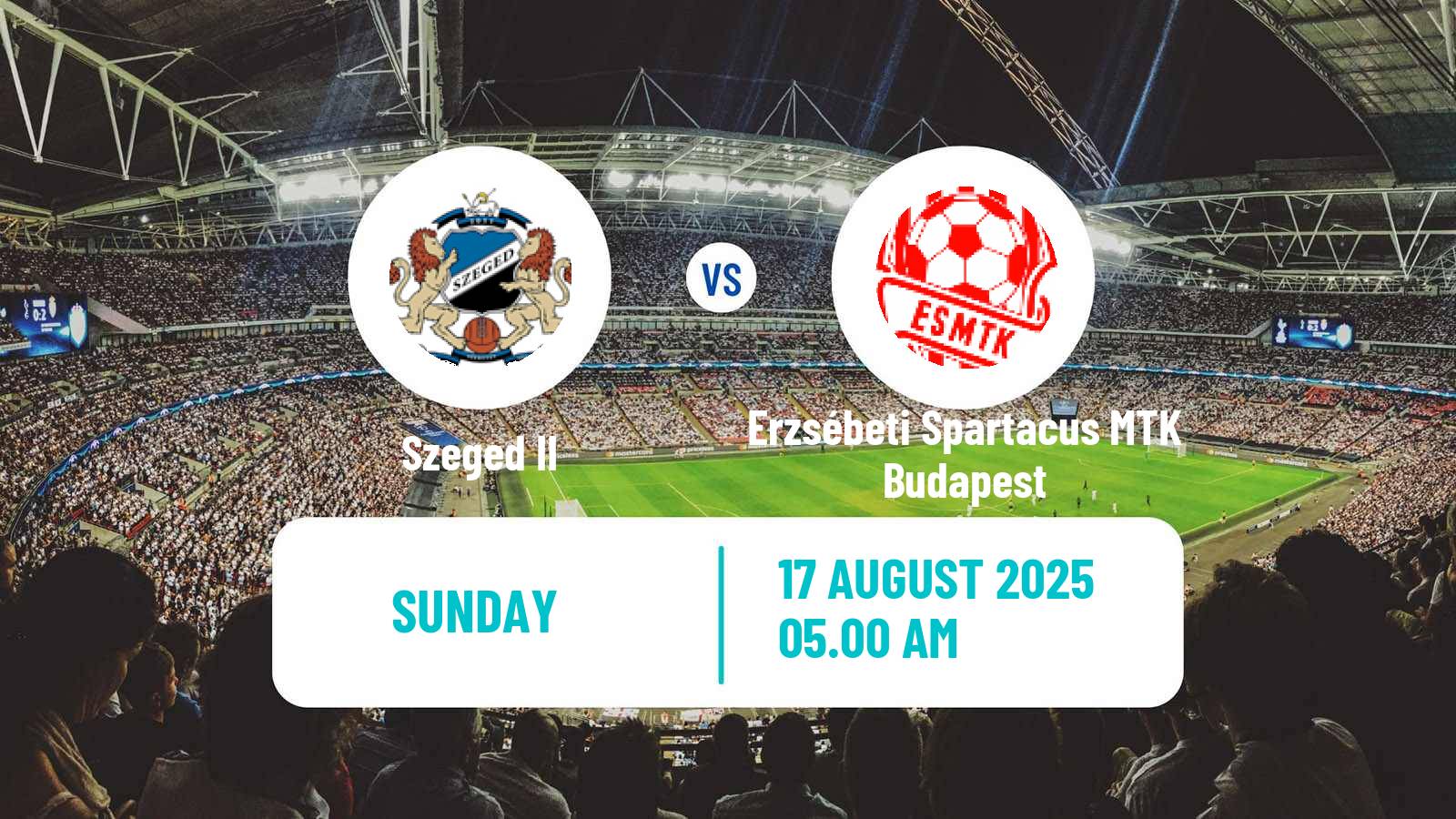 Soccer Hungarian NB III Southeast Szeged II - Erzsébeti Spartacus MTK Budapest