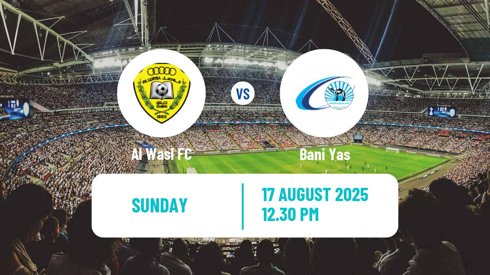 Soccer UAE Football League Al Wasl - Bani Yas