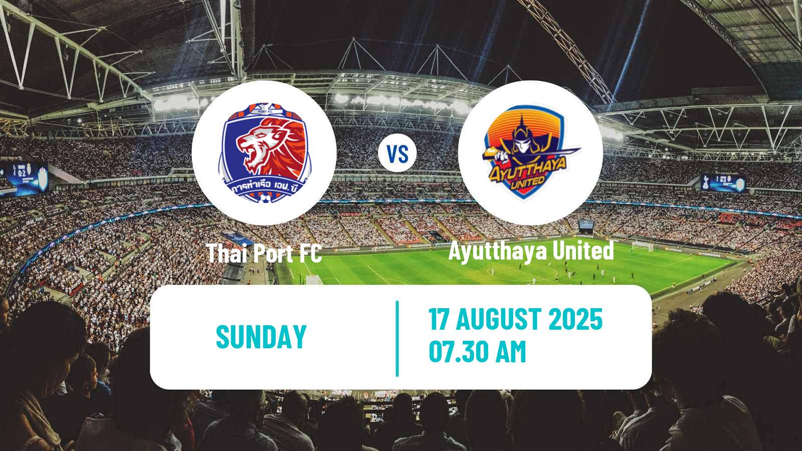 Soccer Thai League 1 Thai Port - Ayutthaya United