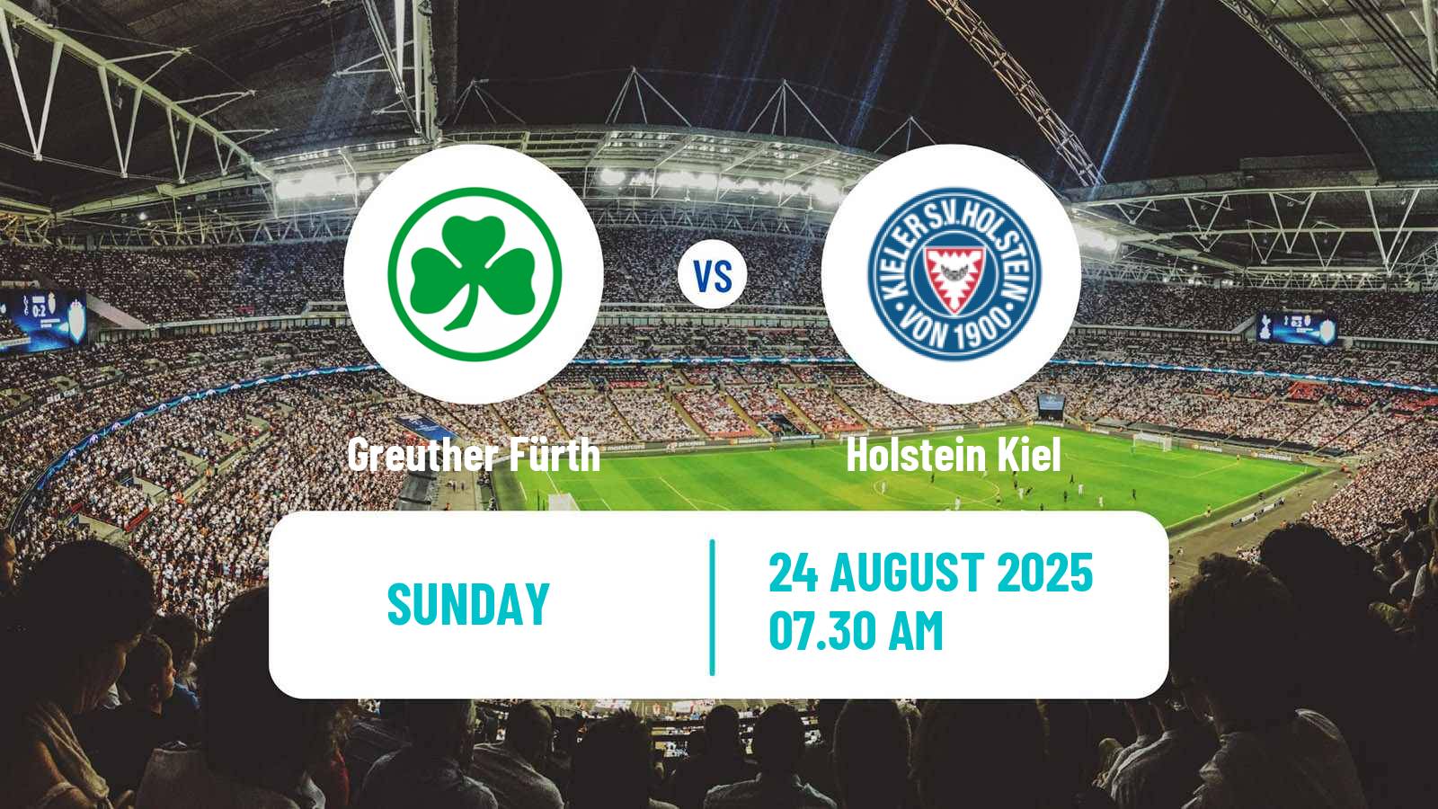 Soccer German 2 Bundesliga Greuther Fürth - Holstein Kiel