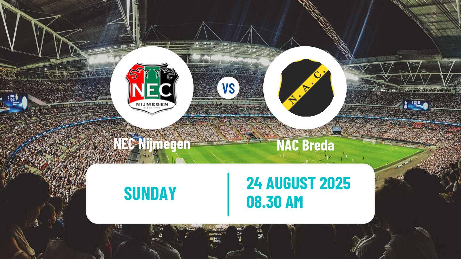 Soccer Dutch Eredivisie NEC Nijmegen - NAC Breda