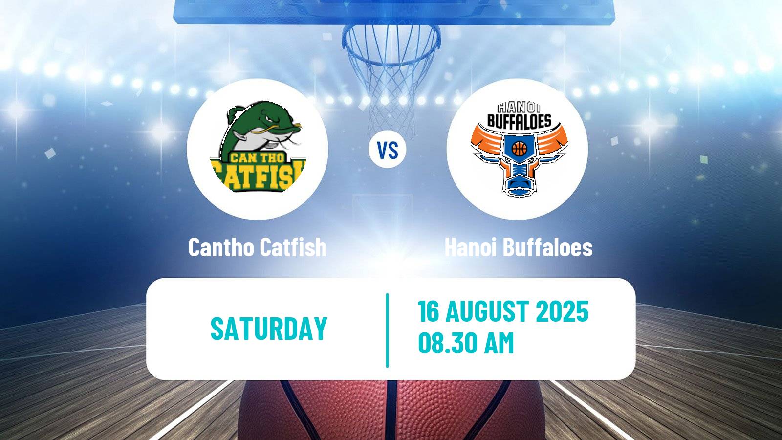Basketball Vietnamese VBA Cantho Catfish - Hanoi Buffaloes