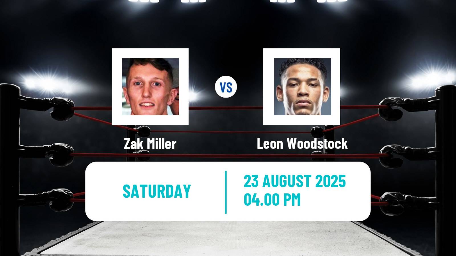 Boxing Featherweight Commonwealth Title Men Zak Miller - Leon Woodstock