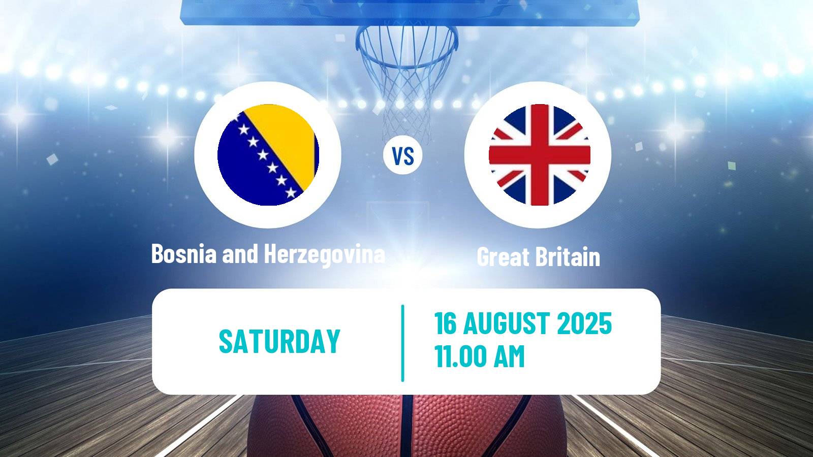Basketball Friendly International Basketball Bosnia and Herzegovina - Great Britain