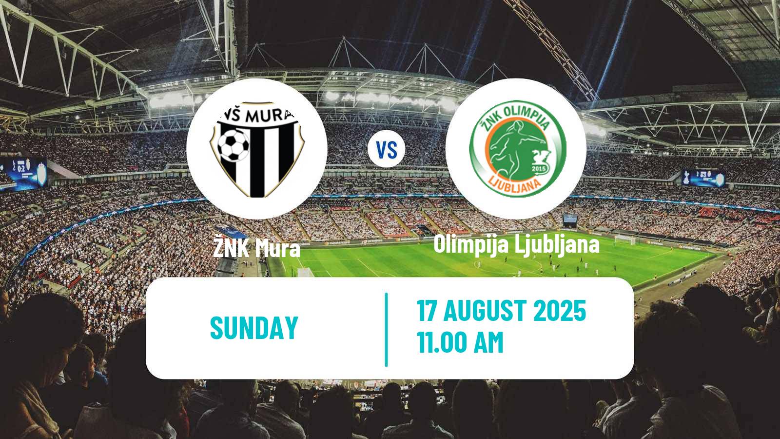 Soccer Slovenian 1 SZNL Women Mura - Olimpija Ljubljana