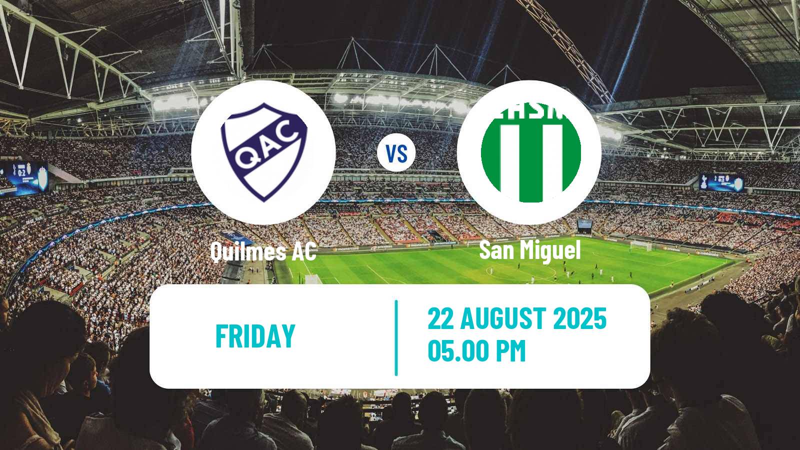 Soccer Argentinian Primera Nacional Quilmes - San Miguel