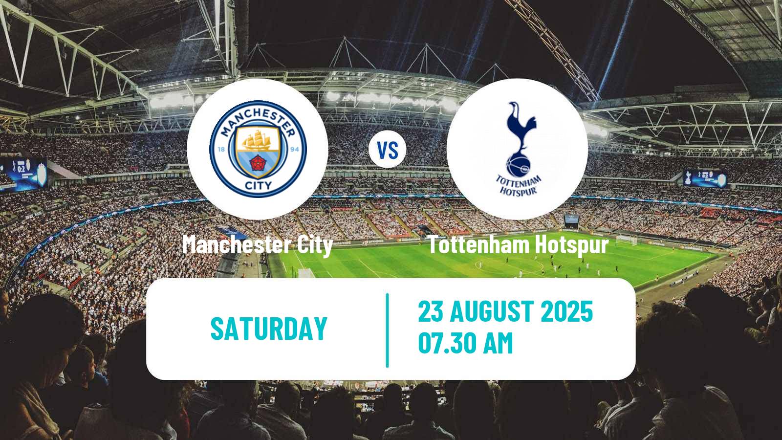 Soccer English Premier League Manchester City - Tottenham Hotspur