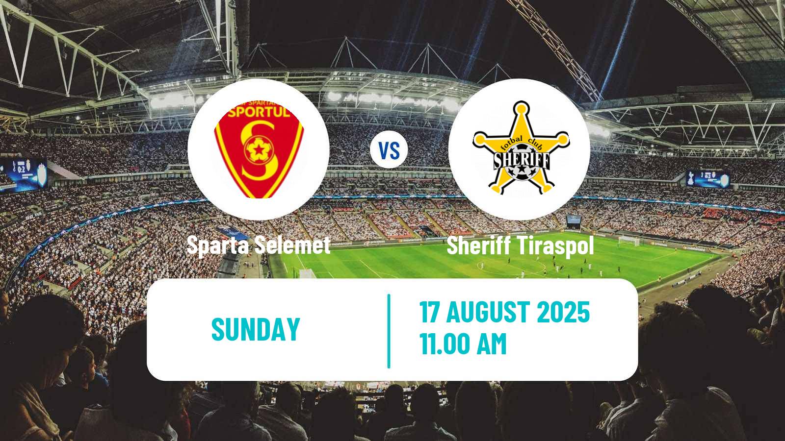 Soccer Moldovan Super Liga Sparta Selemet - Sheriff Tiraspol